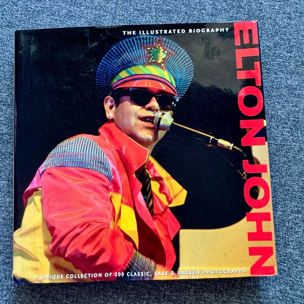 Elton John Illustrated Biography Book coffee table book
